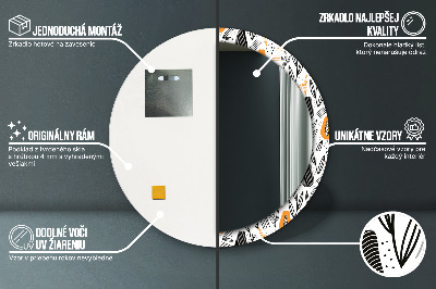 Espelho redondo decorativo Padrão de mamão