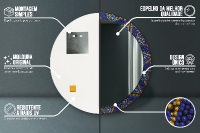 Espelho redondo decorativo Composição decorativa