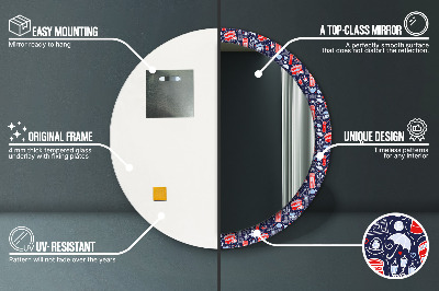 Espelho redondo decorativo O símbolo de Londres