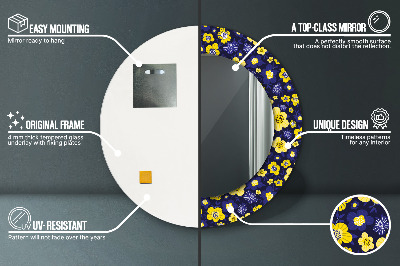 Espelho decorativo redondo Pequenas flores doces