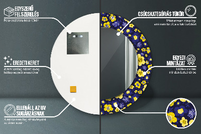 Espelho decorativo redondo Pequenas flores doces