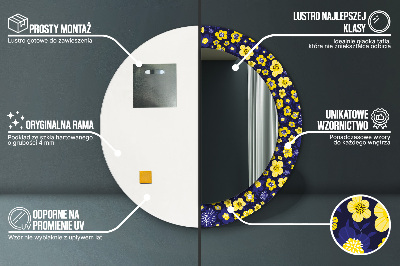 Espelho decorativo redondo Pequenas flores doces