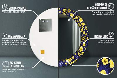 Espelho decorativo redondo Pequenas flores doces