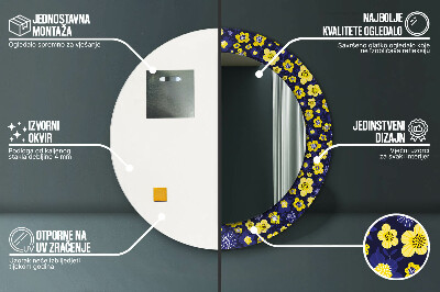 Espelho decorativo redondo Pequenas flores doces