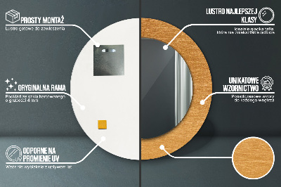 Espelho redondo decorativo Superfície metálica