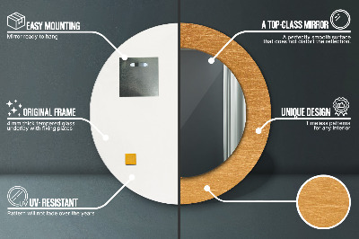 Espelho redondo decorativo Superfície metálica