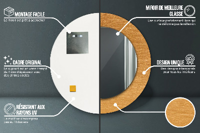 Espelho redondo decorativo Superfície metálica