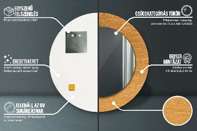 Espelho redondo decorativo Superfície metálica