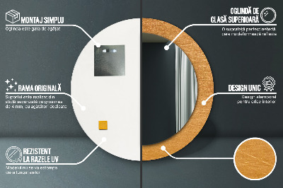 Espelho redondo decorativo Superfície metálica