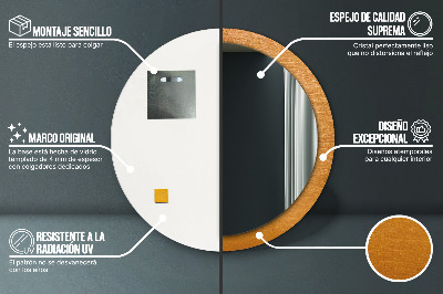 Espelho redondo decorativo Superfície metálica