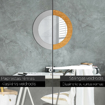 Espelho redondo decorativo Superfície metálica