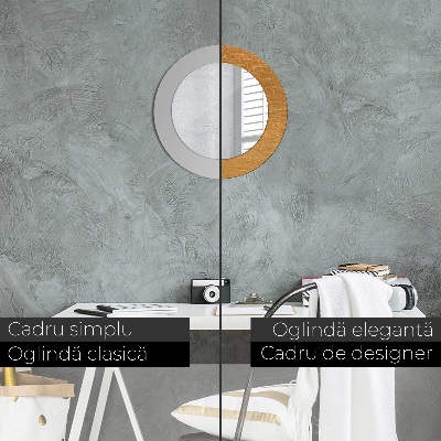 Espelho redondo decorativo Superfície metálica