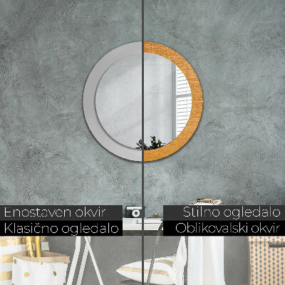 Espelho redondo decorativo Superfície metálica