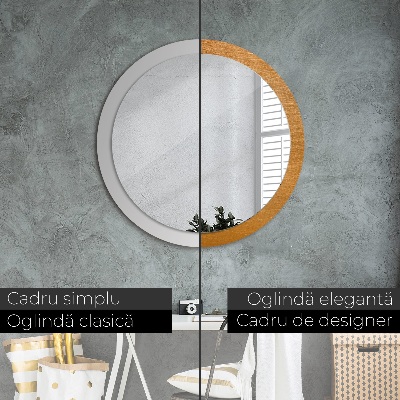 Espelho redondo decorativo Superfície metálica