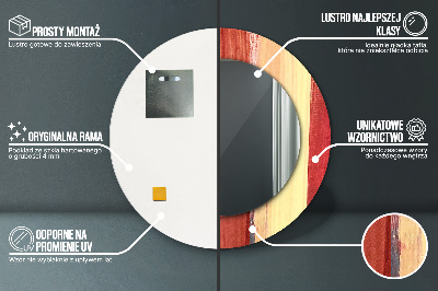 Espelho decorativo redondo Pintura abstrata