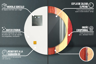 Espelho decorativo redondo Pintura abstrata