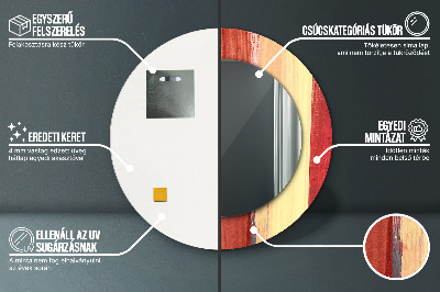 Espelho decorativo redondo Pintura abstrata