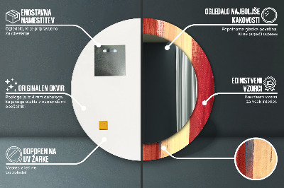 Espelho decorativo redondo Pintura abstrata