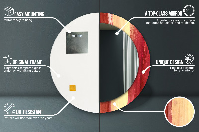 Espelho decorativo redondo Pintura abstrata