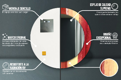 Espelho decorativo redondo Pintura abstrata