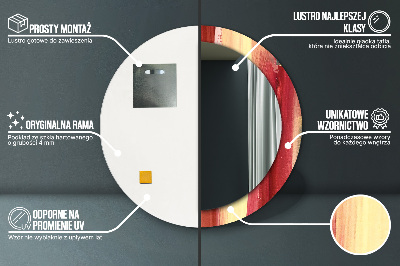 Espelho decorativo redondo Pintura abstrata