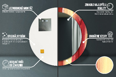 Espelho decorativo redondo Pintura abstrata