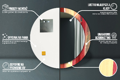 Espelho decorativo redondo Pintura abstrata