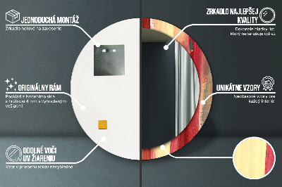 Espelho decorativo redondo Pintura abstrata