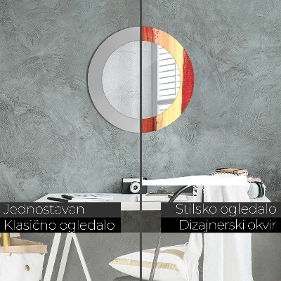 Espelho decorativo redondo Pintura abstrata
