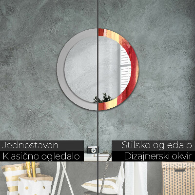 Espelho decorativo redondo Pintura abstrata