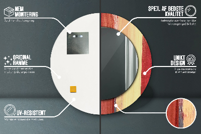 Espelho decorativo redondo Pintura abstrata