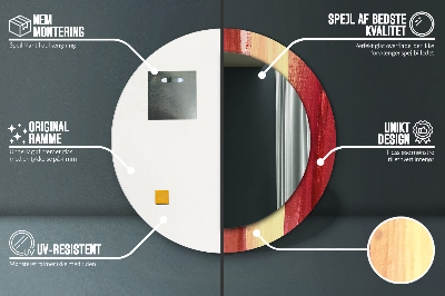 Espelho decorativo redondo Pintura abstrata