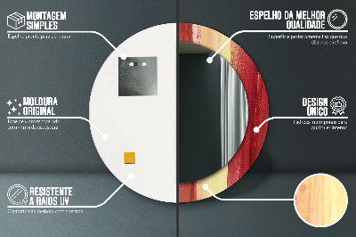 Espelho decorativo redondo Pintura abstrata
