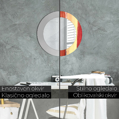 Espelho decorativo redondo Pintura abstrata