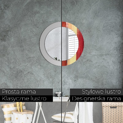 Espelho decorativo redondo Pintura abstrata
