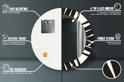 Espelho decorativo redondo Geometria abstrata