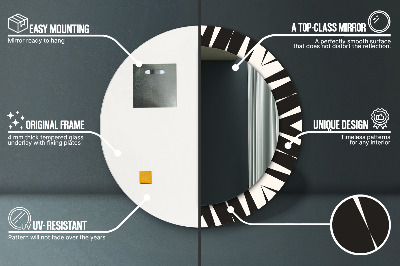 Espelho decorativo redondo Geometria abstrata