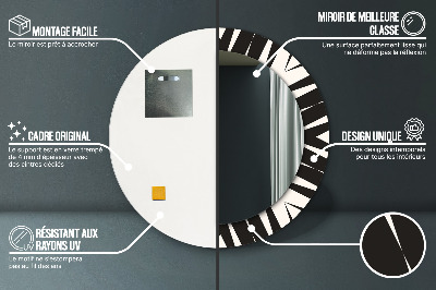 Espelho decorativo redondo Geometria abstrata