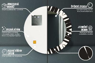 Espelho decorativo redondo Geometria abstrata