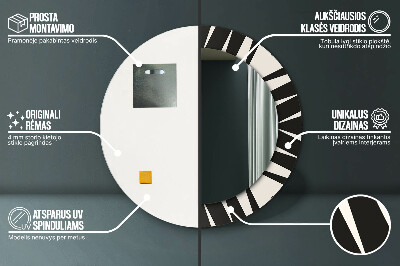 Espelho decorativo redondo Geometria abstrata