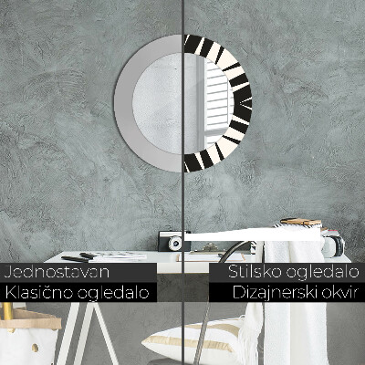 Espelho decorativo redondo Geometria abstrata