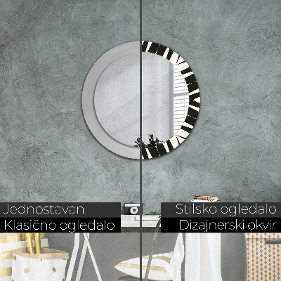 Espelho decorativo redondo Geometria abstrata