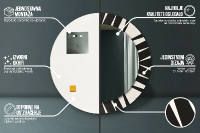 Espelho decorativo redondo Geometria abstrata