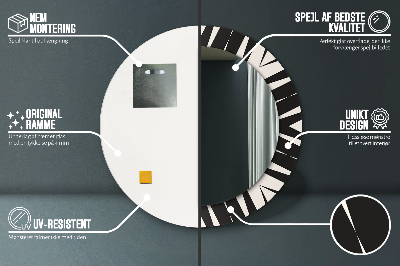 Espelho decorativo redondo Geometria abstrata