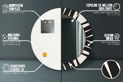 Espelho decorativo redondo Geometria abstrata