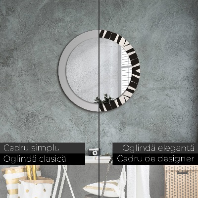 Espelho decorativo redondo Geometria abstrata
