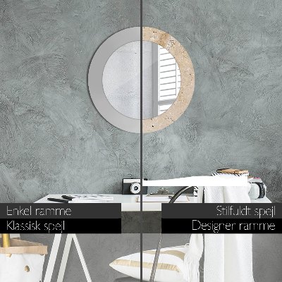 Espelho decorativo redondo Pedra natural