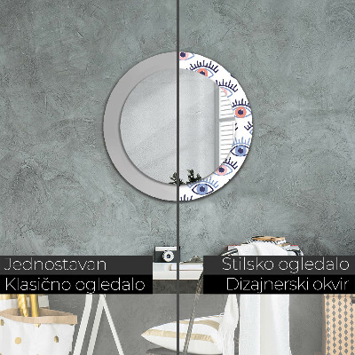 Espelho redondo decorativo Estilo de olho moderno