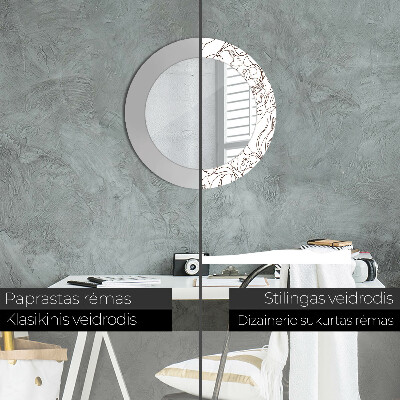 Espelho redondo decorativo Linhas de arte