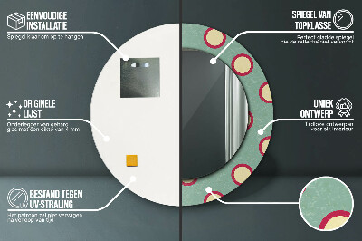 Espelho redondo decorativo Círculos de pontos